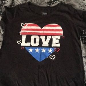 Love Red/White/Blue Heart ~Time to Shine size L 14